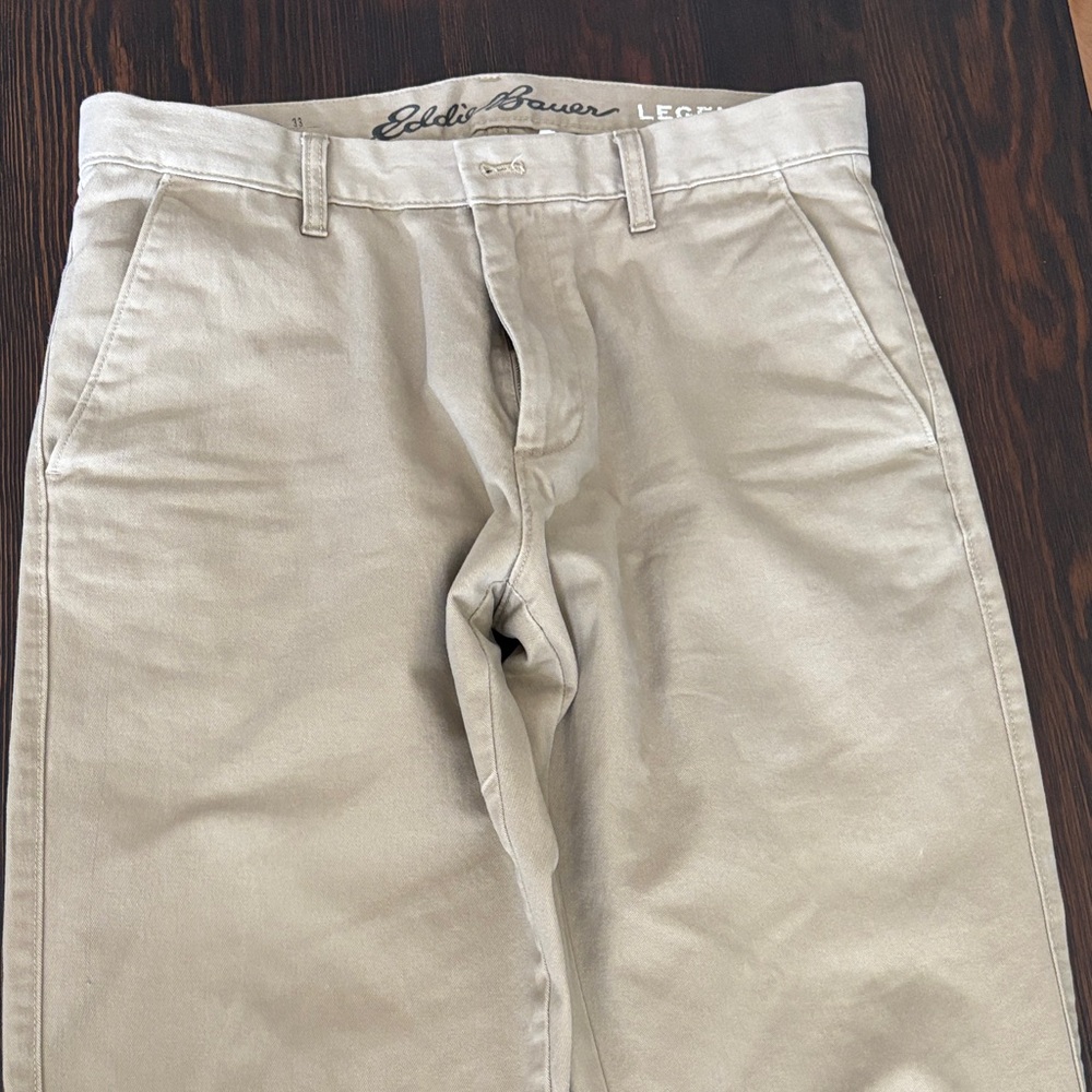 Eddie Bauer Men's Tan Chinos